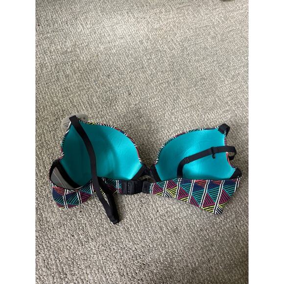 Flirtique geometric patterned colorful bra womens 38C new - Picture 3 of 7